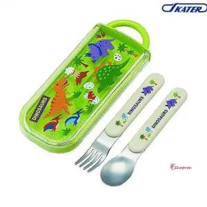 다이노사우루스 콤비세트 슬라이드 아동 스푼세트 포크 어린이 케이스abc119