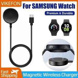 VIKEFON 시계 무선 충전기  Galaxy Watch 7 8 Pro Active 2 휴대용 USB 유형 C PD 케이블 고속 도킹 스테이