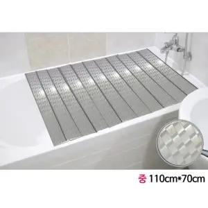 [이지커머스]실버체크무늬 욕조덮개 (중형) 국산 욕조커버 반신욕 욕실용품 욕조트레이 욕조테이블 반신욕