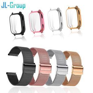 Redmi Watch 5 액티브 밴드용 금속 스트랩(케이스 화면 보호기 포함) Lite 시계 팔찌