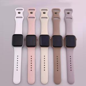 애플 워치 밴드용 실리콘 스트랩 40mm 코레아 브레이슬릿 iWatch 시리즈 울트라3 2 7 8 9 se 10 11