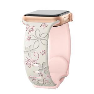 Apple Watch 여성용 밴드 용 새겨진 스트랩 40mm 38mm 시리즈 10 9 7 se 6 5 4 8 Ultra 팔찌