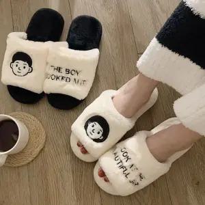[이지커머스]235-275 남녀공용 겨울 털슬리퍼 큐트 사무실실내화 사무실슬리퍼 겨울슬리퍼 겨울실내화 털실