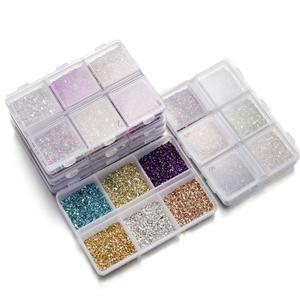 1박스 30g 분쇄 유리석 레진 필링 컬러풀 불규칙한 깨진 돌 DIY 에폭시 몰드 네일 아트 장식 재료