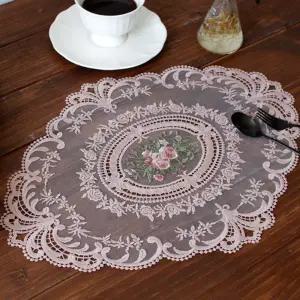 [베스트TOP100] 레이스 식탁 테이블 매트 플라워 자수 예쁜 식탁패드