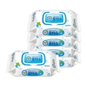 [이지커머스]깨끗한나라 물티슈 캡형 60매 x 4개 휴대용물티슈 일회용물티슈 깨나라물티슈