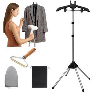 스탠드가 있는 의류용 의류 찜기 스탠드 랙, 다림질 장갑이 접이식 다리미 스탠드, 여행 및 가정용 다림질에 이상적입니다