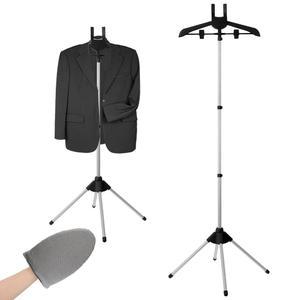 의류용 스티머 랙 & 의류 다림질 장갑, 조절 가능한 스탠드, 걸이 옷을 찌는 장갑이 있는 접이식 다리미 스탠드(32-63인치)