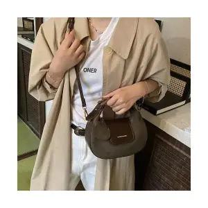 여친 미니백 럭셔리 클러치백 빈티지 스웨이드 숄더백 오피스룩 크로스백 패피5