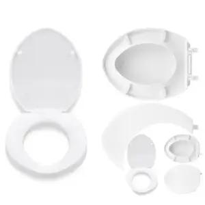 가정변기뚜껑 깔끔한 흰색 플라스틱뚜껑 중형 욕실