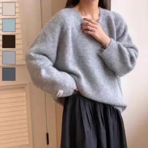 [패션] 편한 라운드넥 체형보정 니트티 루즈핏 부드러운 원단