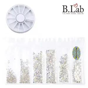 [퍼니메이커]뷰랩 - 네일 파츠재료 크리스탈 평스톤6종 오팔골드 네일아트 글루 파츠