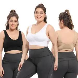 빅사이즈 무봉제 심리스 수면 속옷 스포츠 브라 브라렛