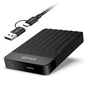 YOTUO 휴대용 외장 하드 드라이브 스토리지 확장 모바일 HDD USB 3.0 USB-C PC, MAC, 데스크탑, 노트북, PS4, XBOX ONE X /S, 360, OFFICE & GAME (블랙, 1TB)