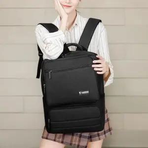 [신상오픈런]남녀공용 학생용 캐주얼 백팩 사각 포켓 무지 디자인 (37000827)