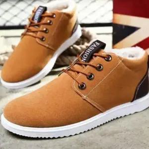 남성 심플 로우컷 레이스업 데일리 보온 포근한 착용감 기모