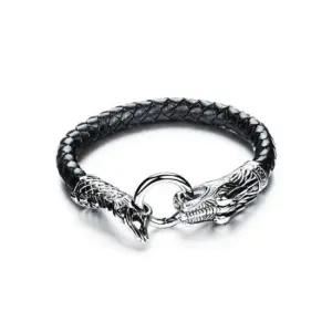 남성 플랫폼 유니크 가죽 팔찌DG 남성팔찌 스틸팔찌