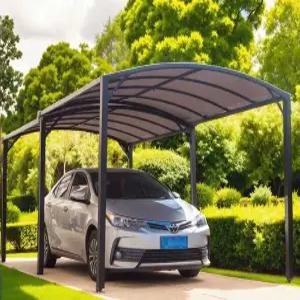 슬라이드식 차양막 투명 파라솔 주차장 차고 자동차