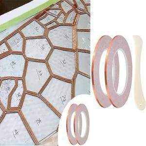 스테인드 글라스 용 구리 호일 테이프 2pcs 종이 회로 뼈 폴더 도구로 차폐 전도성 접착