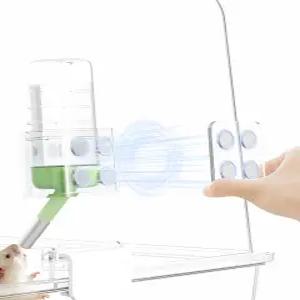 버캣스테이트 햄스터 물병 홀더는 높이 조절이 가능한 자석 낙하 방지 스탠드를 갖추고 있으며 소형