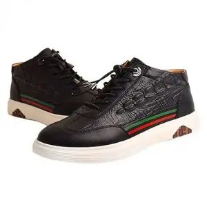 남성 하이탑 운동 신발 가죽