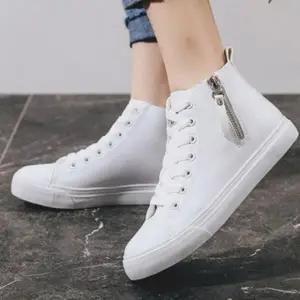 운동화 하이탑 캔버스화 지퍼