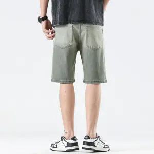 팬츠 남성용 그린 데님 붐 하의 청반바지 그러데이션 5부 원픽1