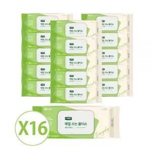 디펜드 매일 쓰는 물티슈 병원 간병 케어 캡형 70매 16팩 MNS