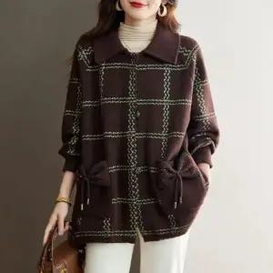 여사친 가을 동계 니트 모직 도톰 트렌디 카디건 아이템 터틀넥 후드 HT4