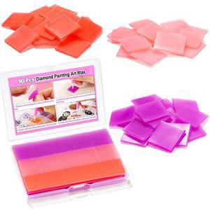 다이아몬드 아트 도트 액세서리용 페인팅 왁스 리필, 보관함이 있는 자수 컬러 DIY 퍼티 및 왁스, 0.8 X 인치