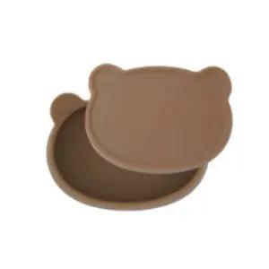 블루마마 유아식기 흡착 식판 뚜껑 세트 선물 브라운 BNA