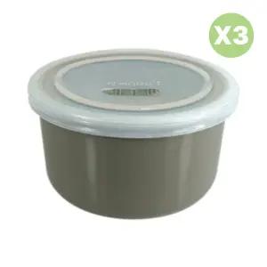 블루마마 유아 이유식 밀폐 용기 냉동 보관 그레이X3 BNA