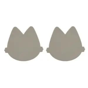 블루마마 유아 식기 식판 뚜껑 간식 접시 베이지X2 BNA