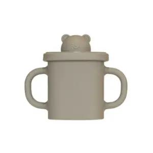 블루마마 아기 유아컵 스파우트 실리콘 휴대용 베이지 BNA