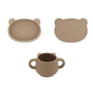 블루마마 유아식기 식판 뚜껑 양손컵 세트 샌드베이지 BNA