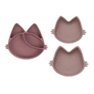 블루마마 모아냥 실리콘 이유식 자기주도 식판 핑크 BNA