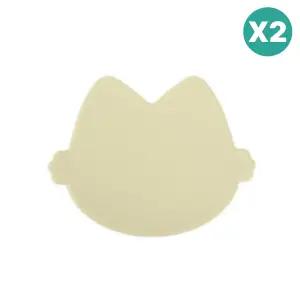 블루마마 캐릭터 유아식기 실리콘 접시 그린빈 X2 BNA