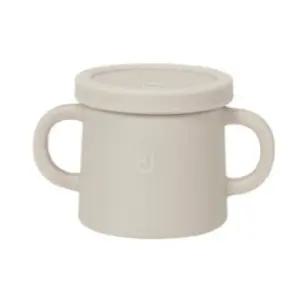 블루마마 실리콘 양손 머그컵 유아컵 뚜껑 세트 크림 BNA