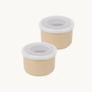 블루마마 밀폐 보관 도자기 용기 250ml 베이지 X2 BNA