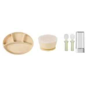 블루마마 이유식기 흡착볼 식판 스푼 포크 선물 세트 BNA