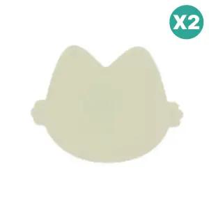 블루마마 실리콘 유아식기 흡착볼 뚜껑 그린빈 2개 BNA