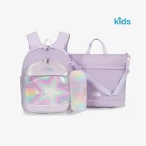 노스페이스키즈s NM2DS01R 걸즈 파핑 스타 스쿨 팩