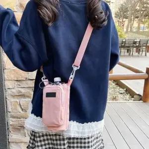 [패션] 여행용 미니 크로스백 나일론 핸드폰 가방 핑크 여성 여자 가벼운 휴대폰 폰가방 미니백
