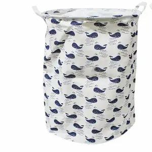 캐릭터 VPN429R7 원형 빨래바구니 빨래통 세탁 분리수거 세탁함