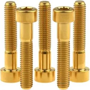 와니파 티타늄 Ti M6x35mm 블랙 볼트 앨런 헤드 자전거 헤드셋 나사 팩 5개