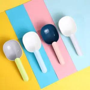 밀봉 가능한 집게가 함께있는 반려동물 사료바가지 사료스쿱 반려동물용품 애완용품