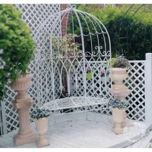 벤치의자 아치형 벤치 철제 카페 야외 공원 장미 빈티지 몽땅