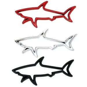 자동차 포인트 장식 외관 꾸미기 데칼 엠블럼 3D 상어 튜닝 스티커