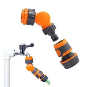 정원 수도꼭지 커넥터 물호스 연결 어댑터 마당 수전 연결 각도조절