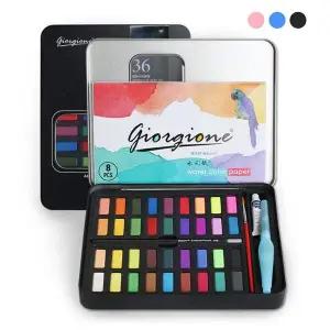 키밍 WF65YG92 36색 수채 물감 휴대용 농축형 수채화 성인용